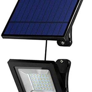 Solar Lights Outdoor, Hikeren IP65 Waterproof Solar Lights(White Light), 30 LED Spotlight, Easy-to-Install Security Lights for Front Door, Yard, Garage, Deck