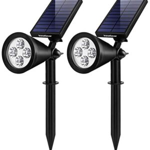 InnoGear Solar Lights Outdoor, Upgraded Waterproof Solar Powered Landscape Spotlights 2-in-1 Wall Light Decorative Lighting Auto On/Off for Pathway Garden Patio Yard Driveway Pool, Pack of 2 (White)
