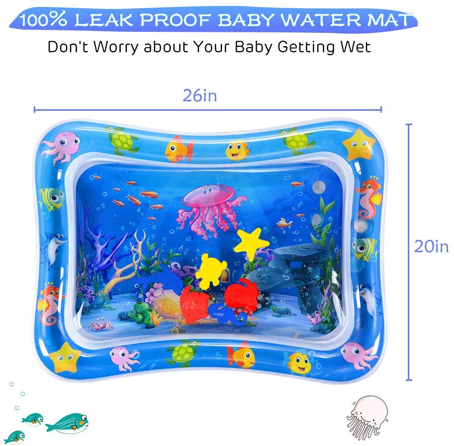 MAGIFIRE Tummy Time Baby Water Mat Infant Toy Inflatable Play Mat for 3 6 9 Months Newborn Boy Girl 3 MAGIFIRE Tummy Time Baby Water Mat Infant Toy Inflatable Play Mat for 3 6 9 Months Newborn Boy Girl